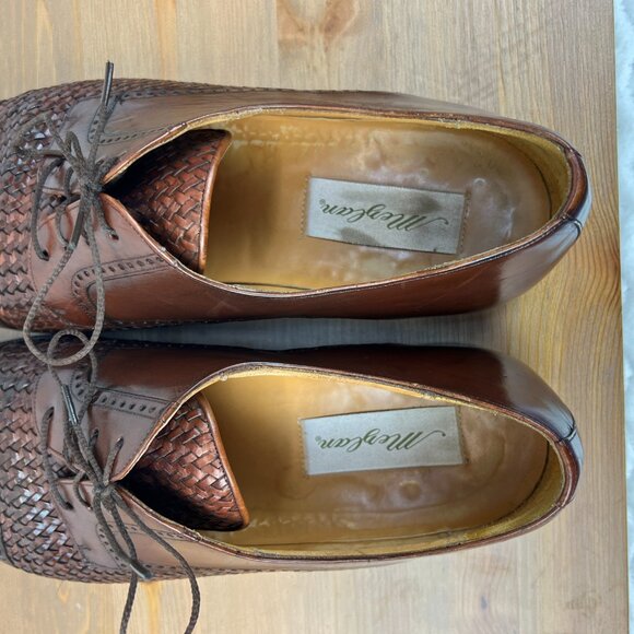 MEZLAN Mens Cancun Shoes Derby Basket Weave Leather Vero Cuoio Brown Size 11.5W main image 12